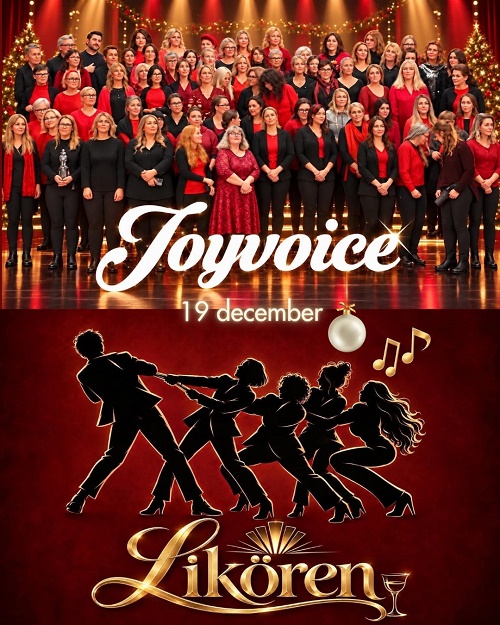 Stämningsfull julkonsert med Joyvoice och Likören 19 december