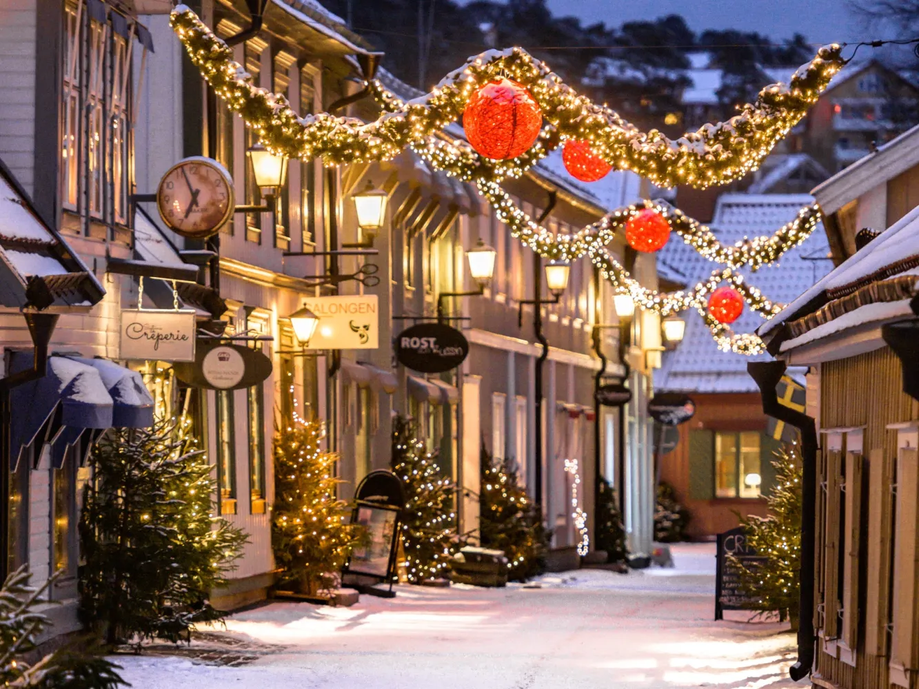 Vinter på Stora Gatan i Sigtuna