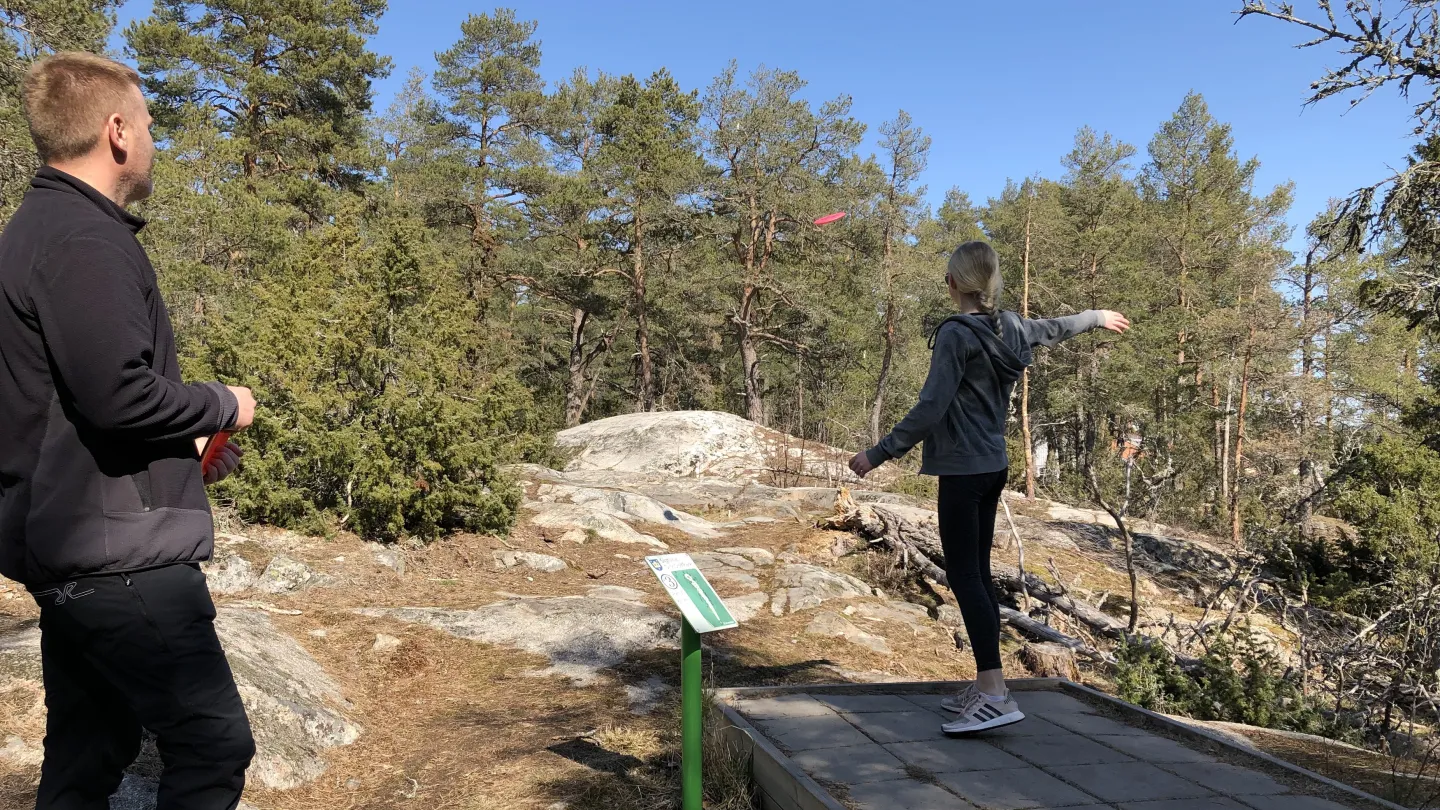 Sigtuna Frisbeegolfbana på Harberget vid Hotell Kristina